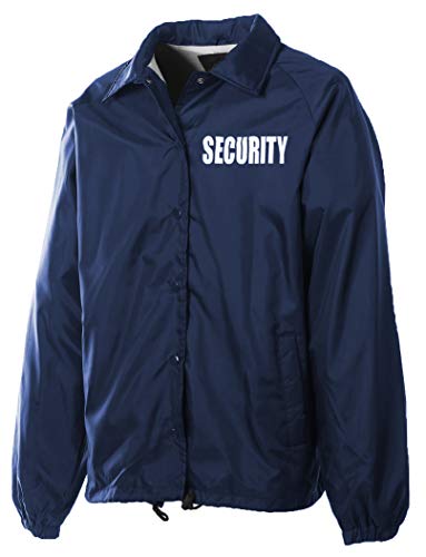 First Class 100% Nylon Windbreaker with Securtiy I.D. (Navy Blue
